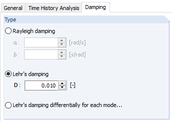 Damping Measure in RF-DYNAM Pro - Forced Vibrations