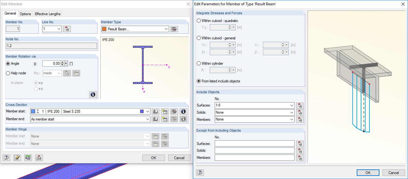 Definition of Result Beam