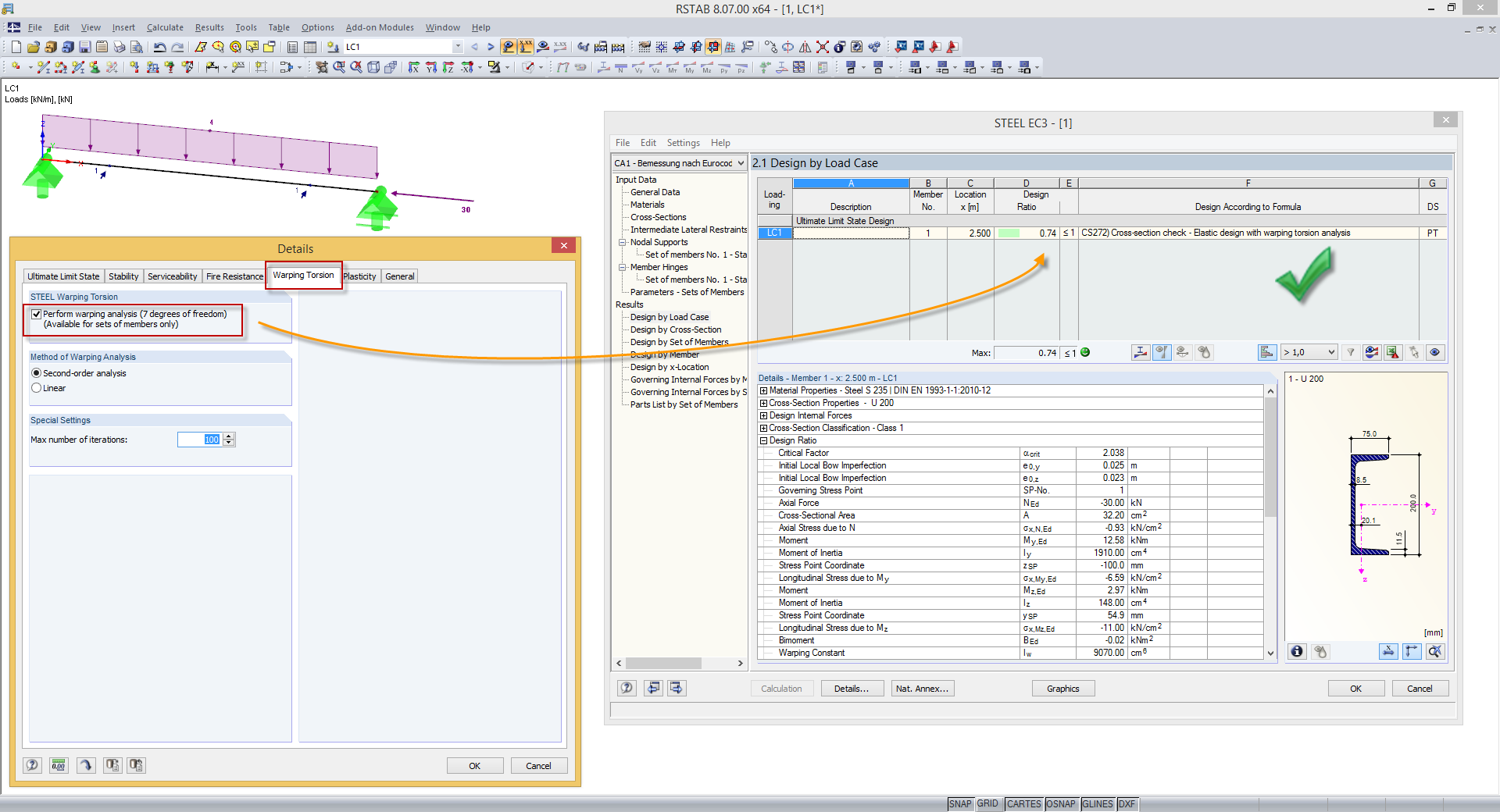 Stability Analysis of Channel Sections