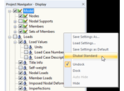 Reset Settings to Standard in Project Navigator - Display 