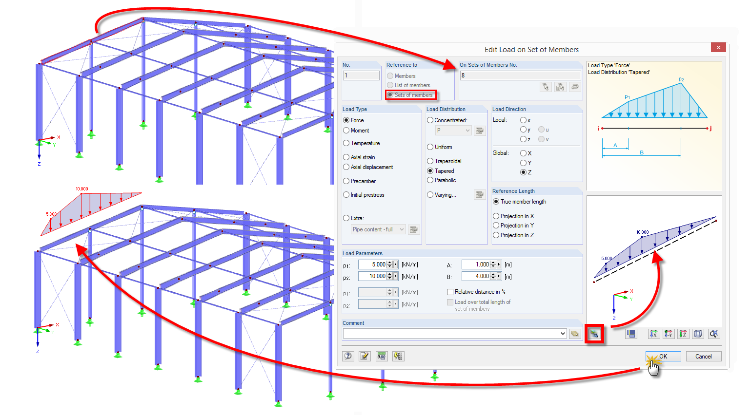 Dialog Box "Member Load"
