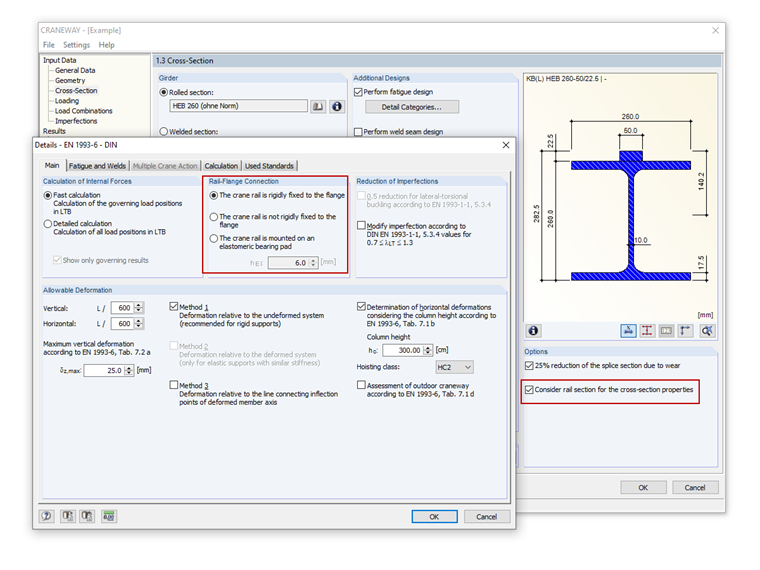 Considering Rail Section