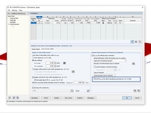 Minimum Reinforcement Reduction of Slow-Curing Concrete
