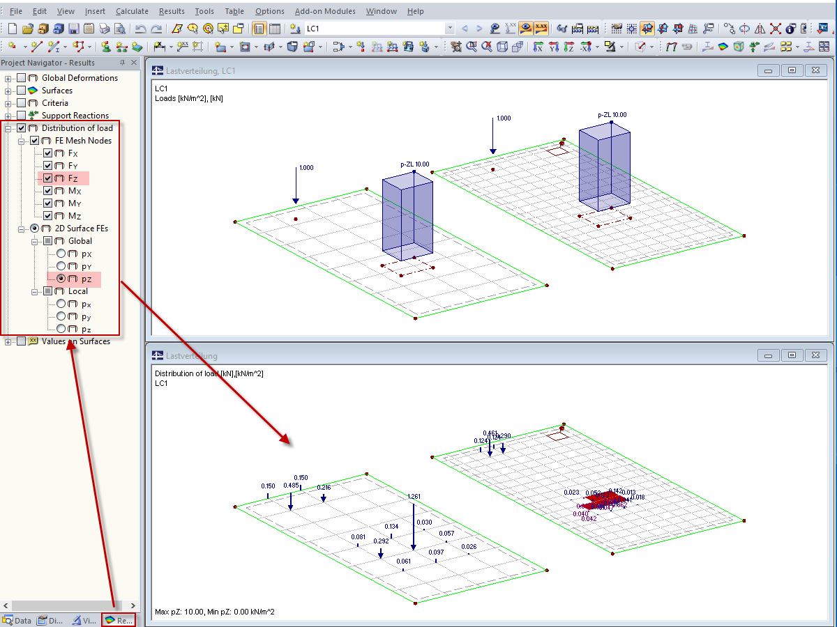 Displaying Load Distribution
