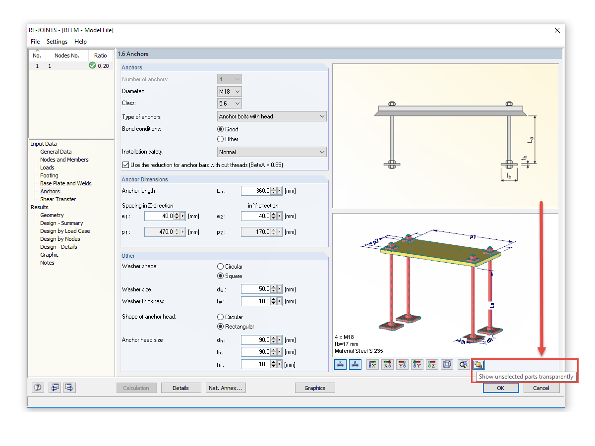 Show Unselected Parts Transparently