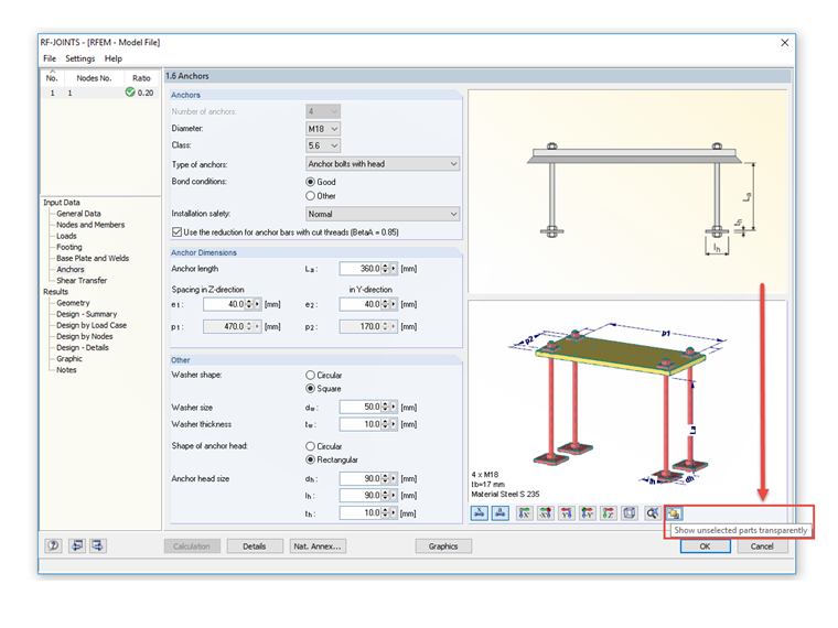 Show Unselected Parts Transparently