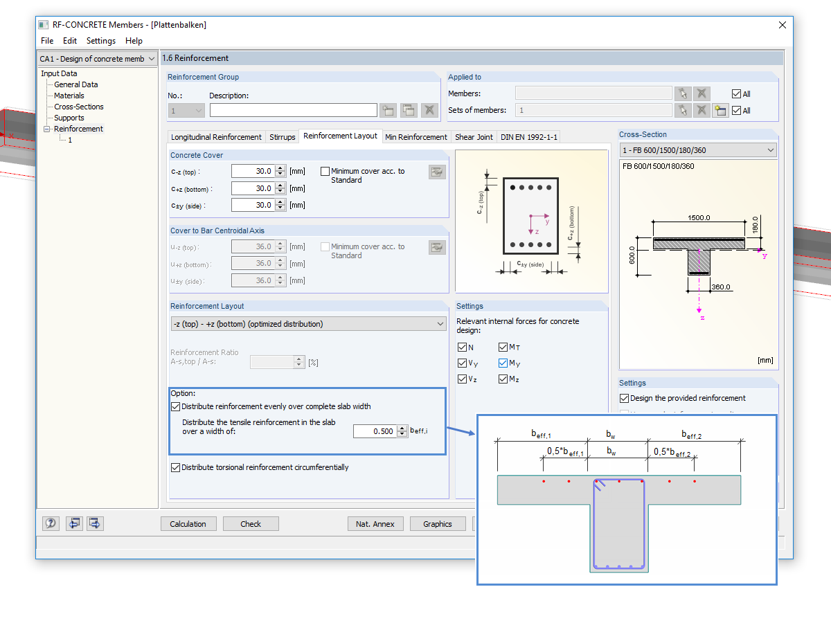 Limited Distribution Width of Tension Reinforcement in Flange Plate of T-Beam Cross-Sections