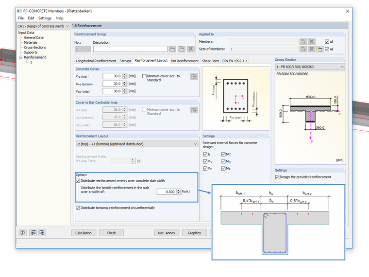 Limited Distribution Width of Tension Reinforcement in Flange Plate of T-Beam Cross-Sections