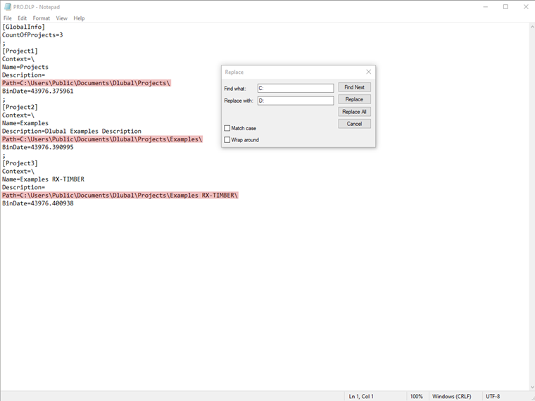 Modify Directory Paths