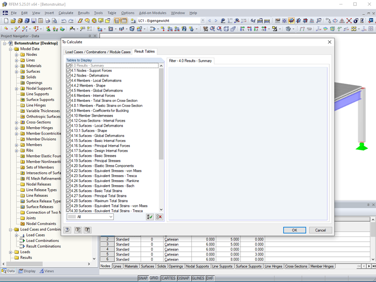 Filtering Result Tables