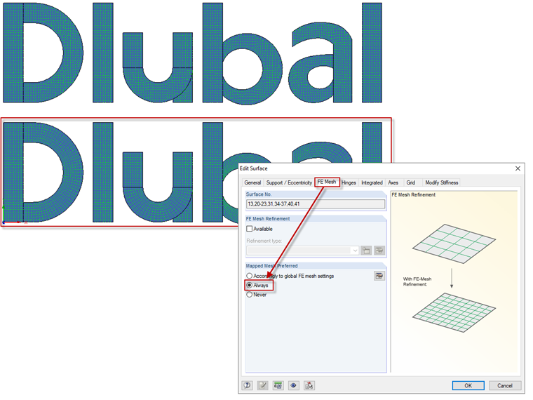 Mapped Mesh Preferred