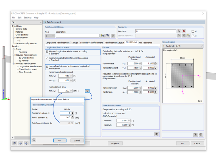 Input Option for Minimum Longitudinal Reinforcement