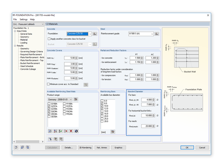 Defining Mandrel Diameter for Foundation Reinforcement