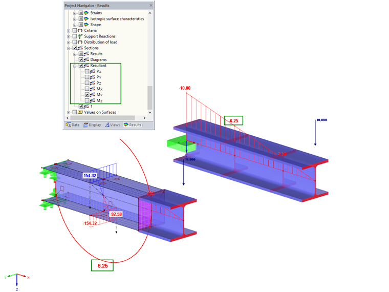 Resulting Internal Force in Section