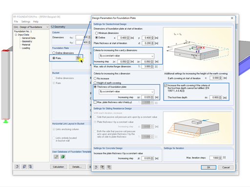 Automatic Dimensioning of Foundation Plate Geometry