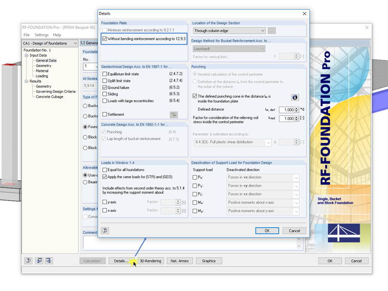 Activating Design of Unreinforced Foundations in Module Details
