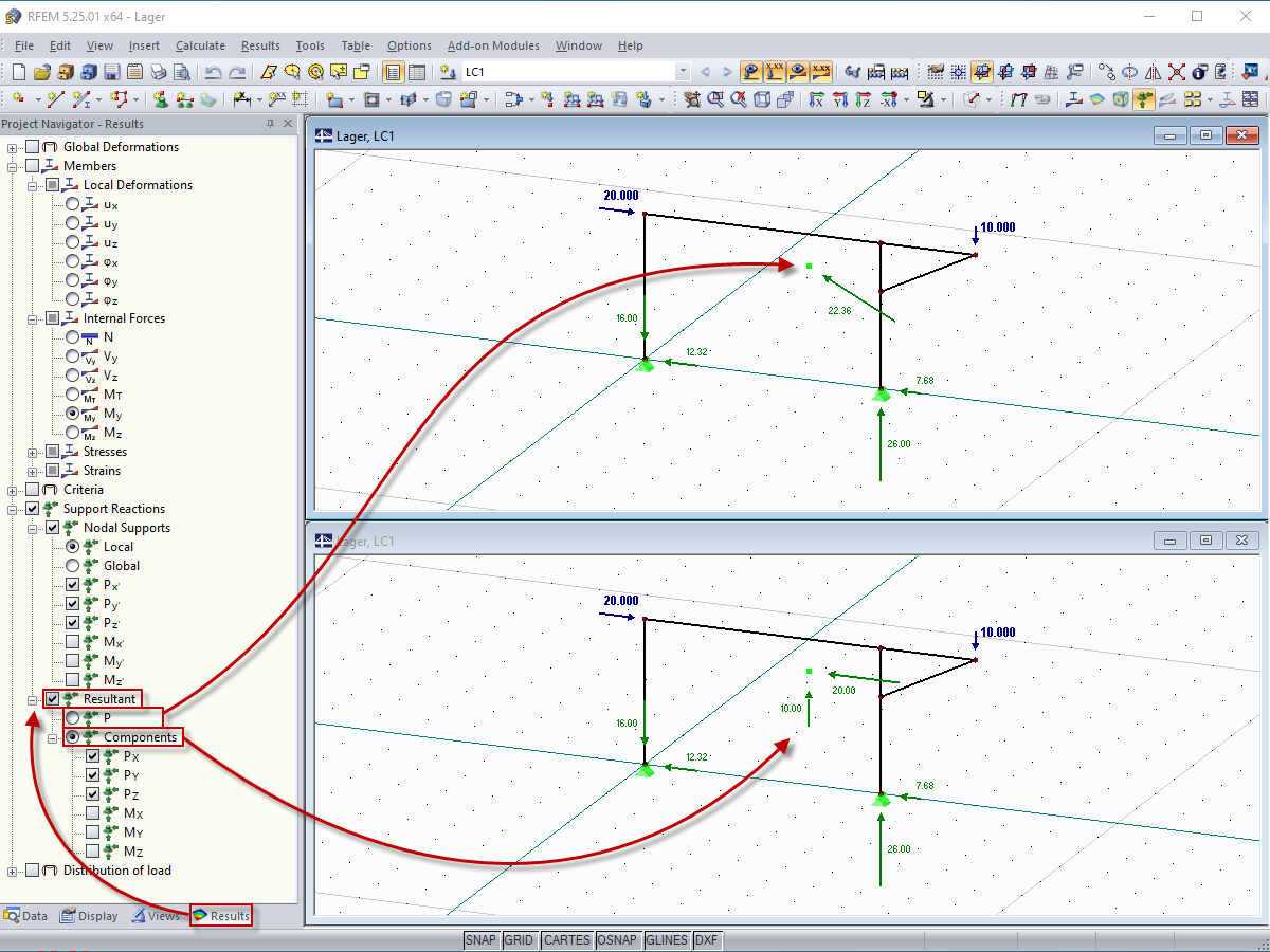 Support Force Resultant