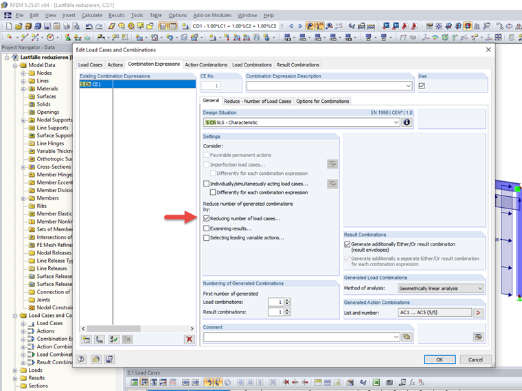 Reducing Number of Load Cases