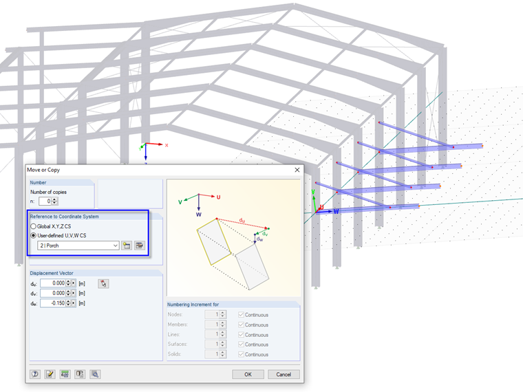 Moving and Copying in User-Defined Coordinate System