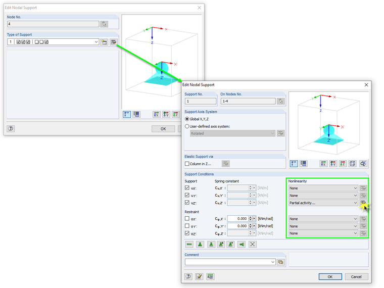 Extended Options for Support Definition