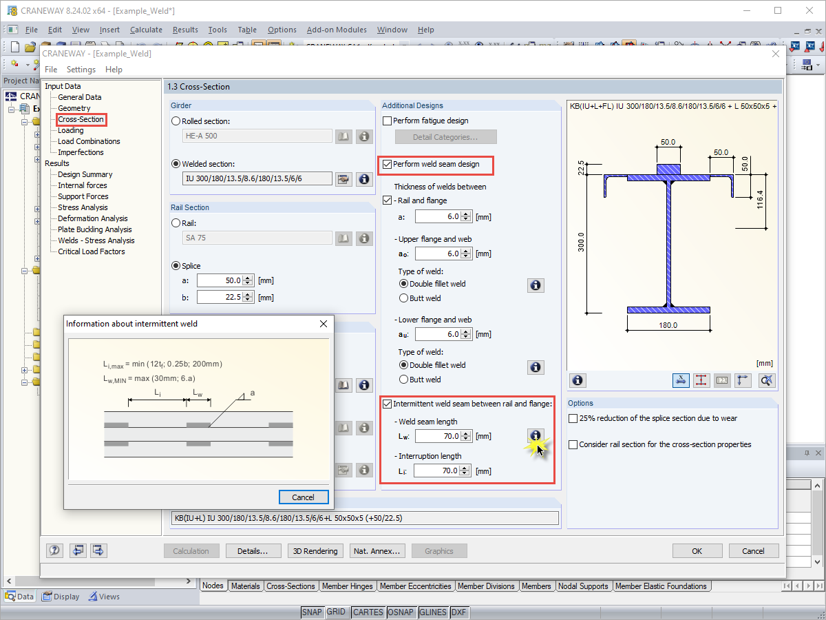 Definition of Non-Continuous Weld Seam