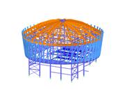 RSTAB Model of Schilling Biomass Power Plant in Schwendi, Germany