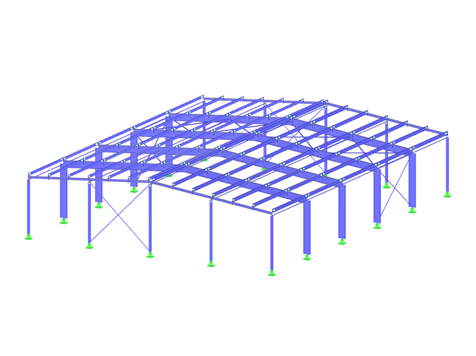 Steel Hall with Cold-Formed Z-Sections as Purlins