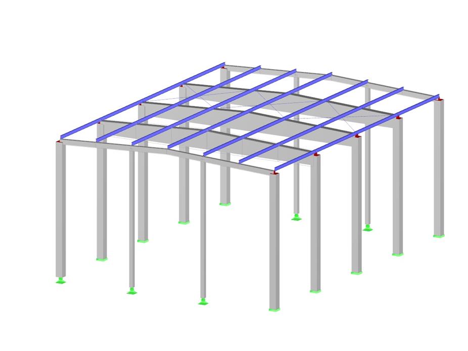 Reinforced Concrete Hall with Steel Purlins