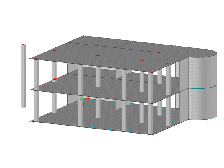 Concrete Building with Result Beam