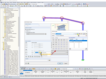 Assignment of Parameter "S_j_ini_IPE240" to Member End Hinge 1