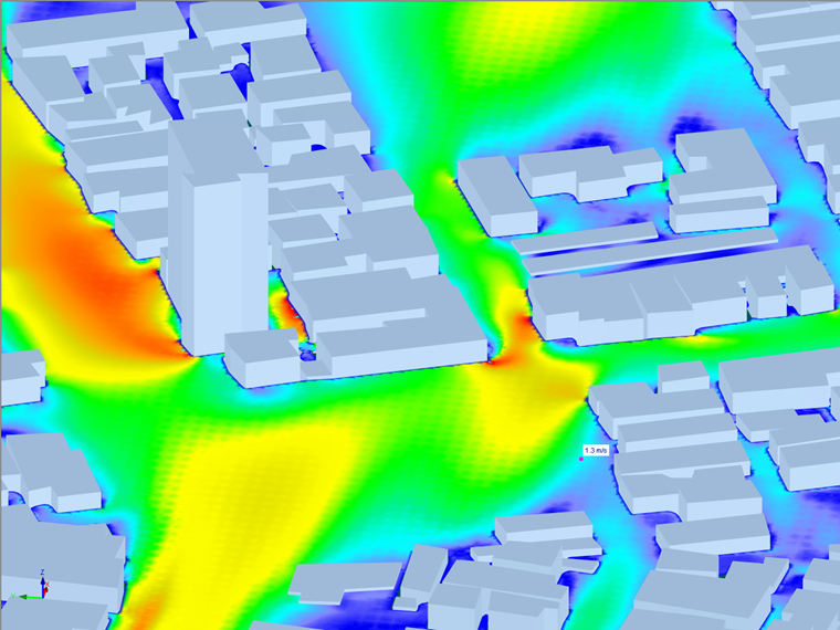 Local Wind Speeds Prior to Construction with RWIND Simulation