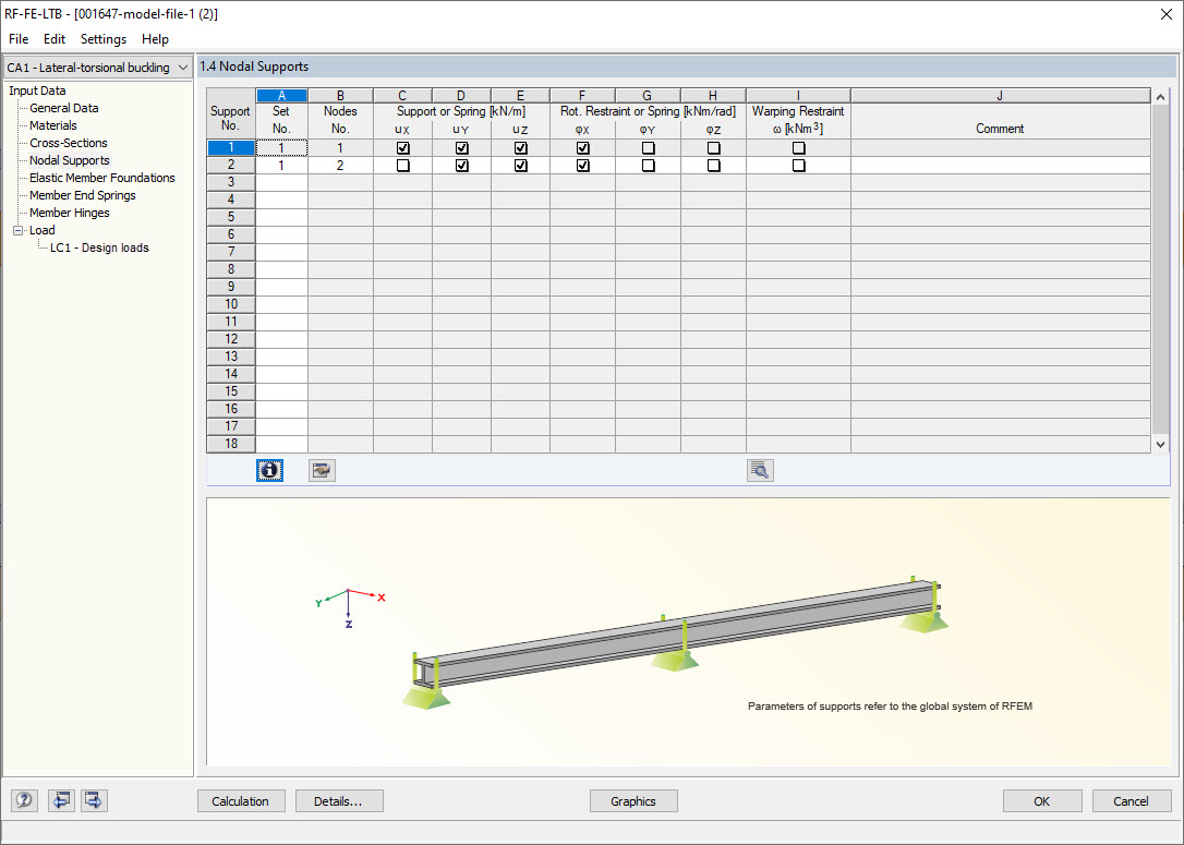 Defining Support Conditions
