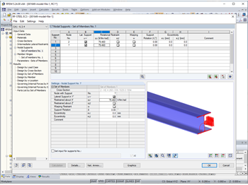 Entering Nodal Supports to Determine Critical Load Factor