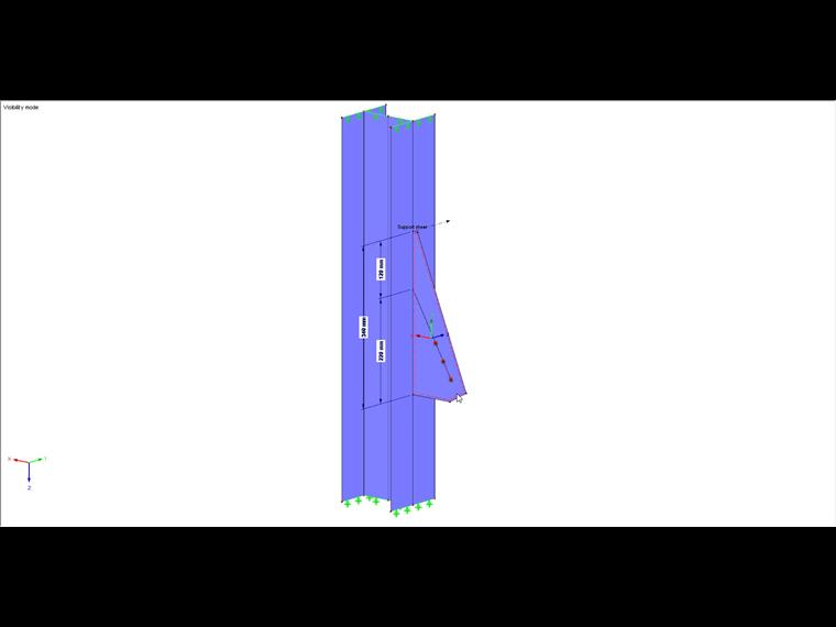 System with Local Axis System of Gusset Plate