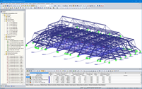 3D Model of Stage Roof Structure in RSTAB (© KREBS + KIEFER)