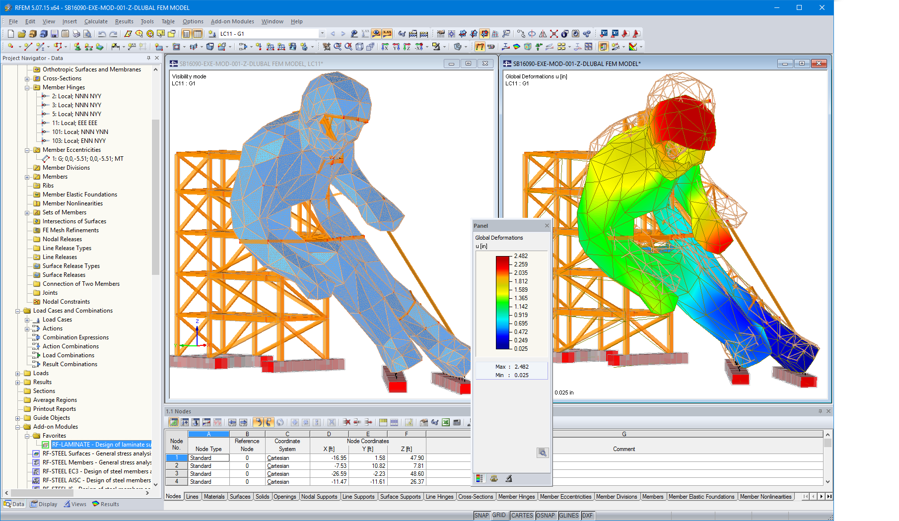 RFEM Model of Edy Wooden Sculpture in St. Moritz, Switzerland (© sblumer ZT GmbH)