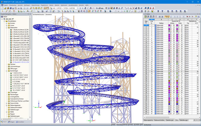 Steel Truss Structure of Footbridge in RFEM