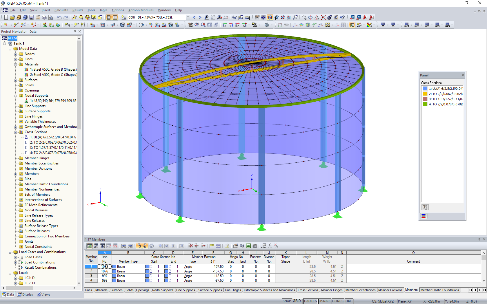 3D Model of Water Tank in RFEM (© Rocky Summit EC)