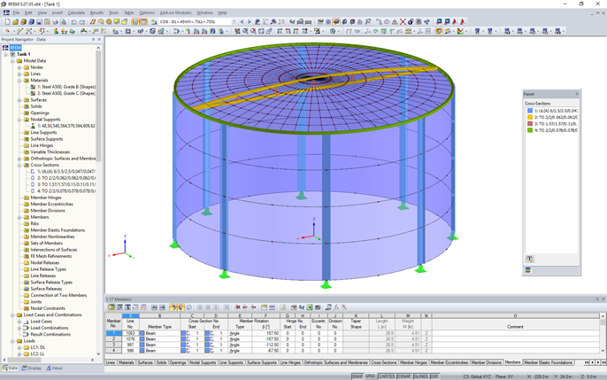 3D Model of Water Tank in RFEM (© Rocky Summit EC)