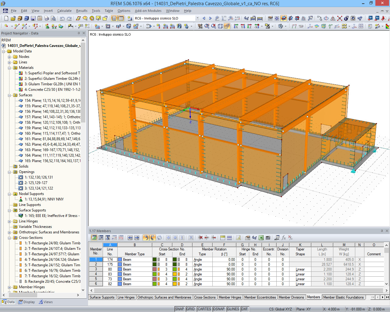 3D Model of Gym in RFEM (© Studio Ergodomus)