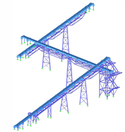 Partial Conveyor Model in RSTAB (Project © Kozlowski)