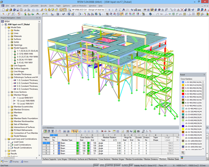 RFEM Model of Continuous Casting Plant with Extension (© IB Mauss)