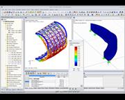 Models of Rounding and Stairway with Results in RFEM (© osd GmbH & Co. KG)