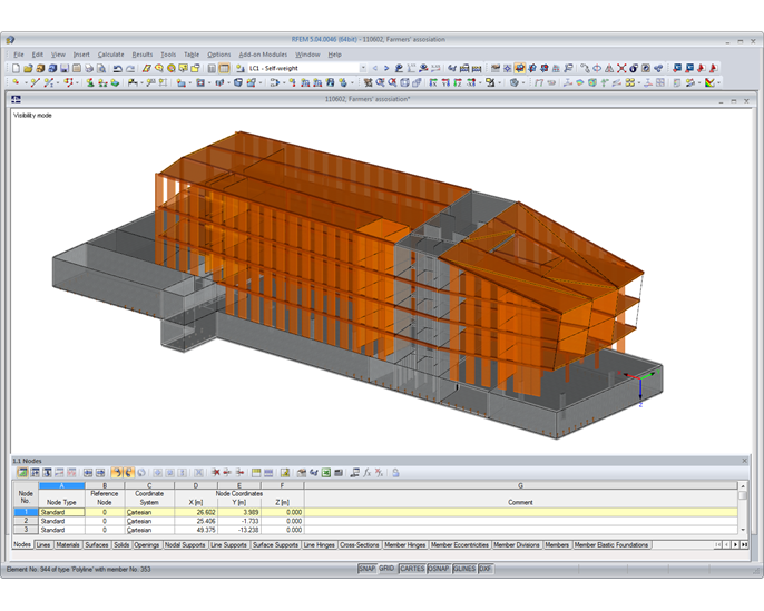 RFEM Model of Baden House of Farmers (© Göppert Bauingenieure)