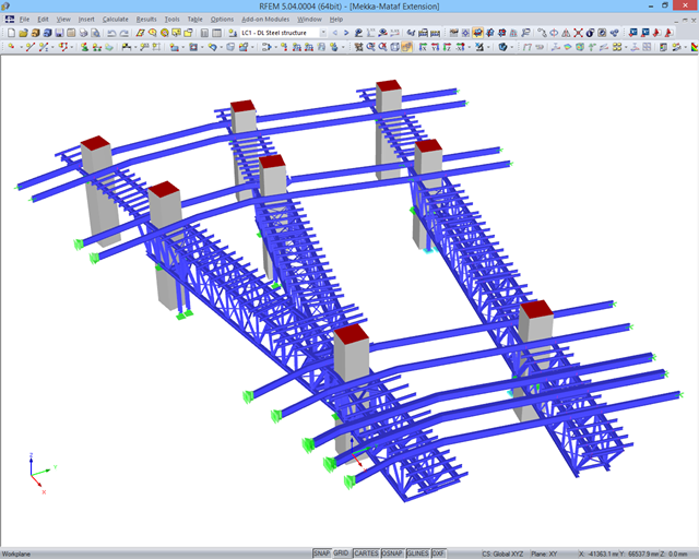 Model of Supporting Structure in RFEM (© GHI)