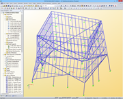 Supporting Structure of Facade in RSTAB (© Klöckner GmbH)