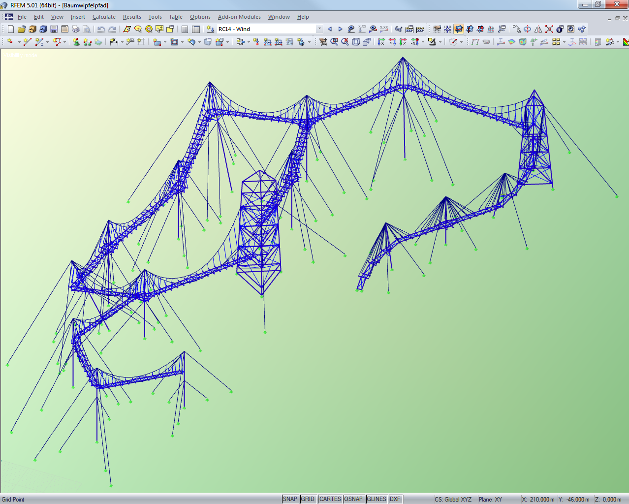 Entire Structure Displayed in RFEM (© Meyer+Schubart)