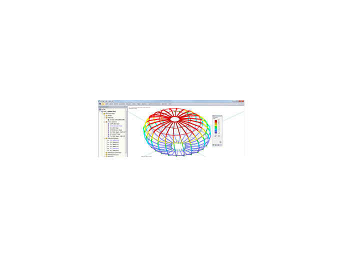 RSTAB Model of Roof Ball Structure