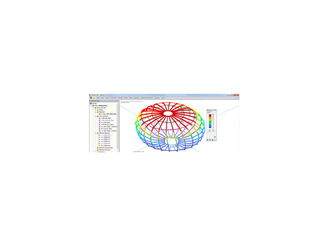 RSTAB Model of Roof Ball Structure