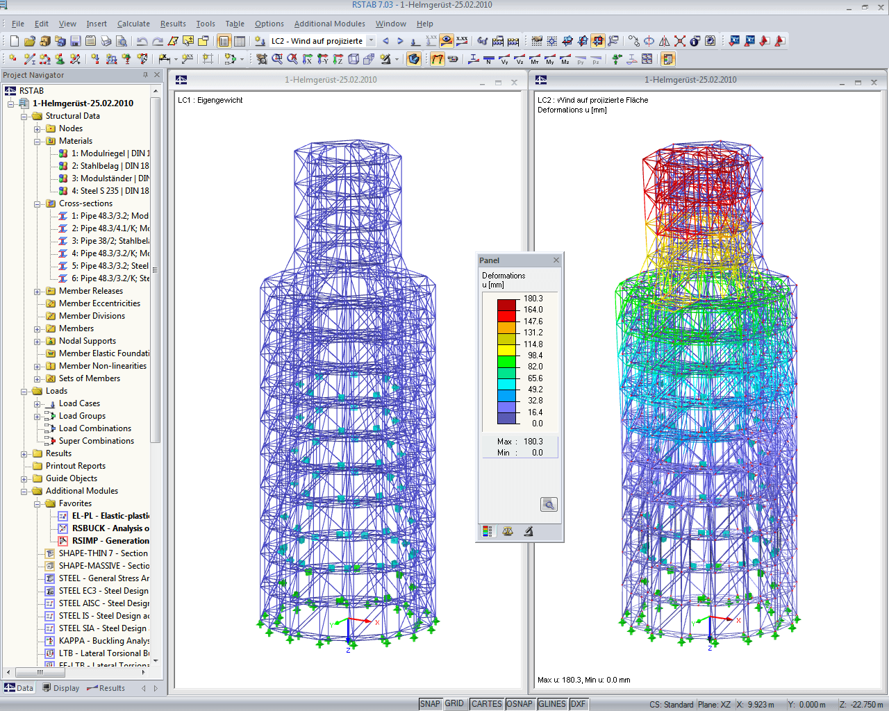 Analysis Model in RSTAB (© Klimpel)